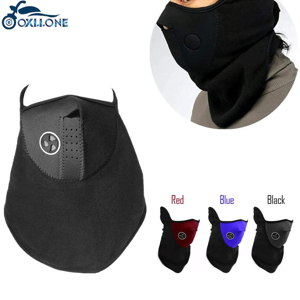 

3 colos Universal Motorcycle Face Mask Outdoor Helmet Bandana Hood Ski Sport Neck half Face Mask Windproof Dustproof Face Mask