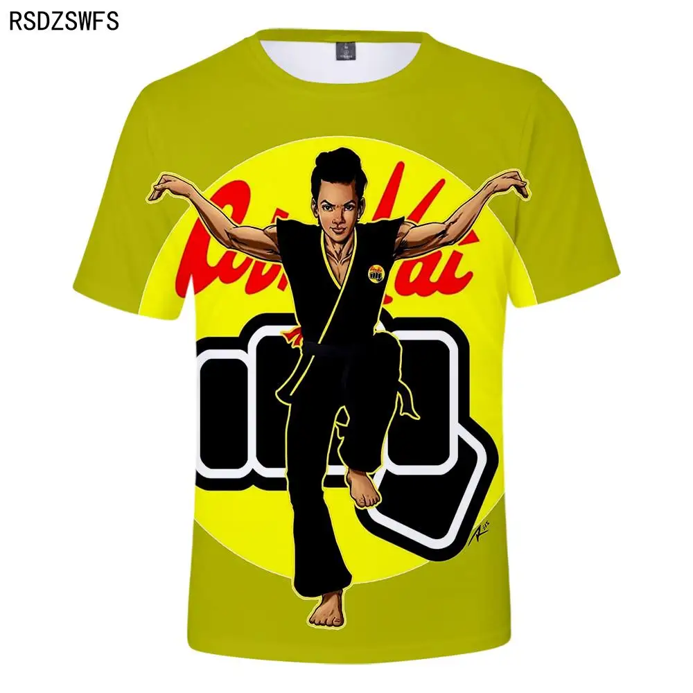 

2022 Fashion summer popular simple 3D printed T-shirt popular O neck short sleeve Cobra Kai short sleeve oversized loose top 6XL