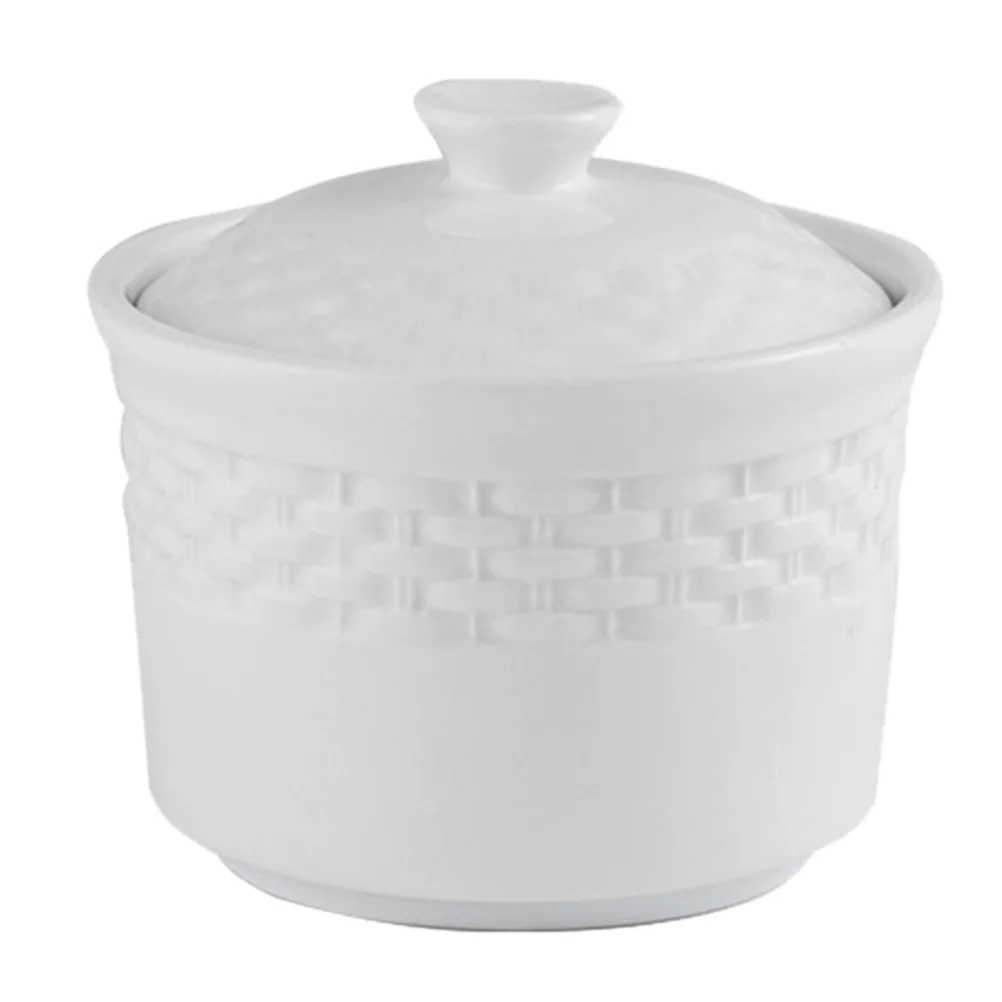 

Ceramic Stew Bowl Soup Bowls With Handles Ceramic Serving Bowl Soup Crock Bowls for Chili Beef Stew Cereal Oatmeal White 4Inch