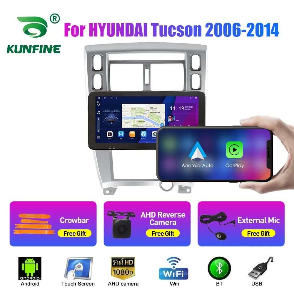 

10.33 Inch Car Radio For HYUNDAI Tucson 06-14 2Din Android Octa Core Car Stereo DVD GPS Navigation Player QLED Screen Carplay