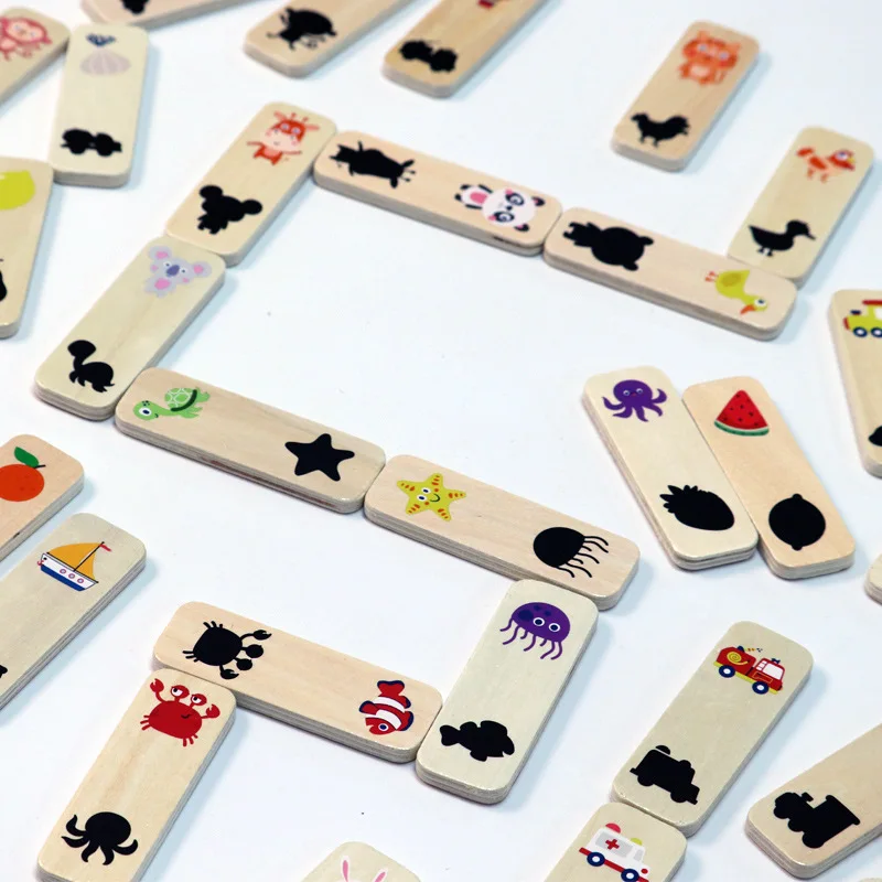 Деревянные обучающие игрушки Монтессори для раннего образования животные