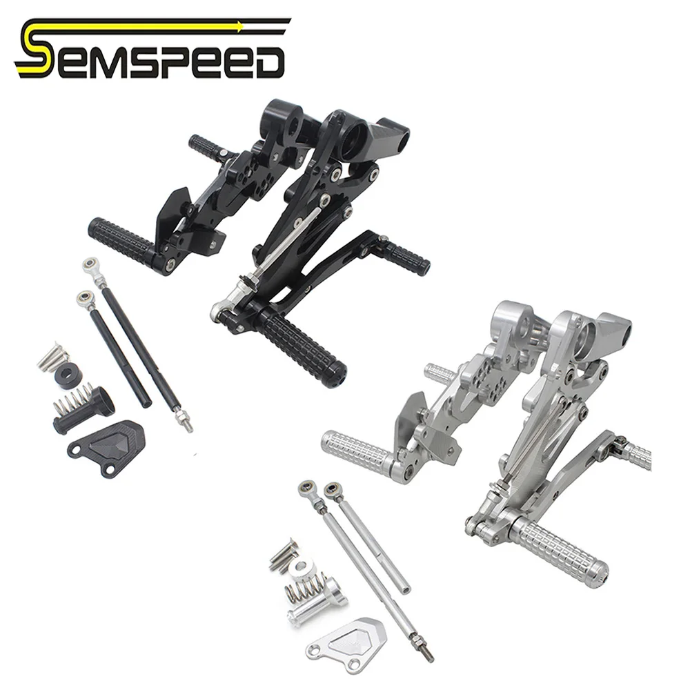 

Semspeed для Aprilia RS660 2021 CNC из алюминиевого сплава Регулируемые подножки задний Сдвиг педаль для ног подставка для ног поднятая педаль в сборе