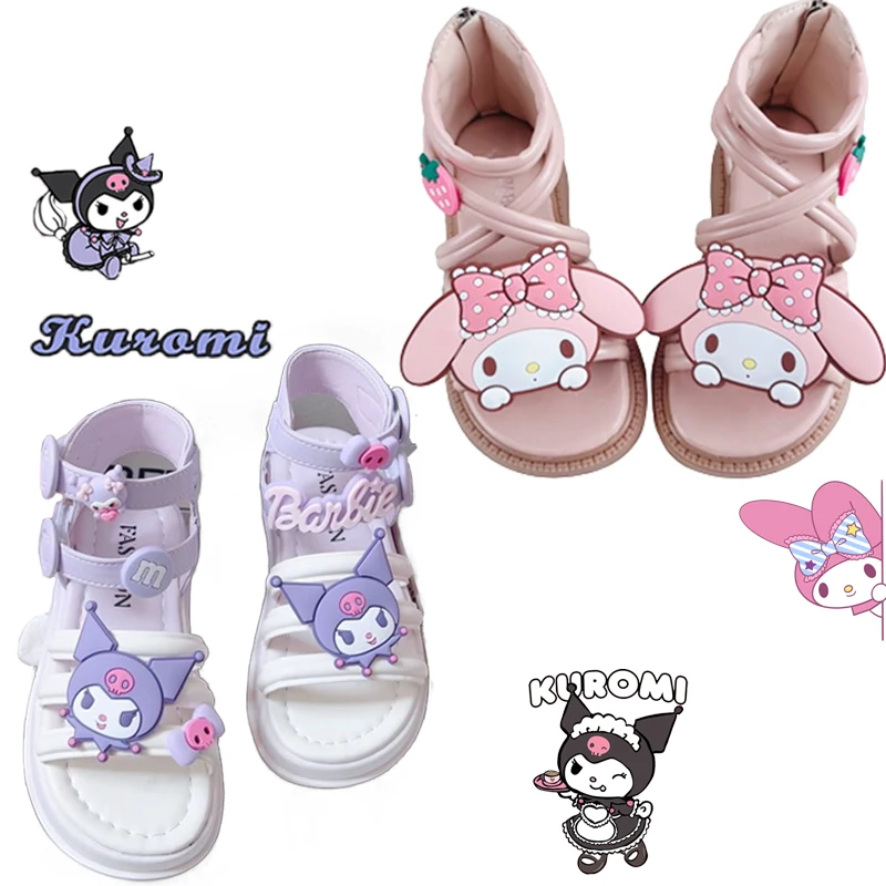 

Sanrio My Melody Kuromi Children Casual Shoes Cute Anime Cartoon Summer Outdoor Travel Fashion New Non-slip Children's Sandals