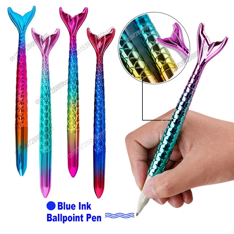 

Набор шариковых ручек DELVTCH Kawaii Mermaid 1.0 мм синие