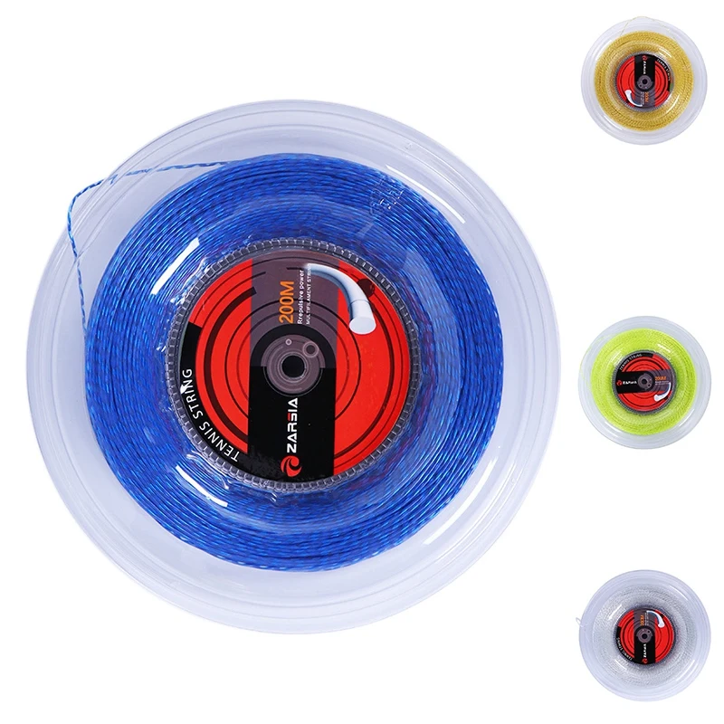 

ZARSIA 1 Reel 1.3Mm Rotating High Elastic Fluorescent Wire Nylon Training Tennis String Soft Tennis Racket Strings(200M)