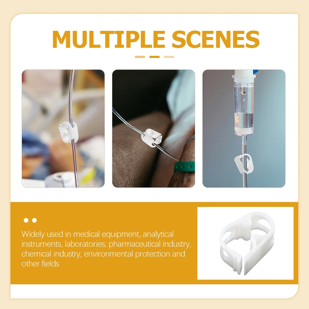 

5 Pcs Spring Clamp Pliers Waterproof Clip Medical Clamps Pipeline White Plastic