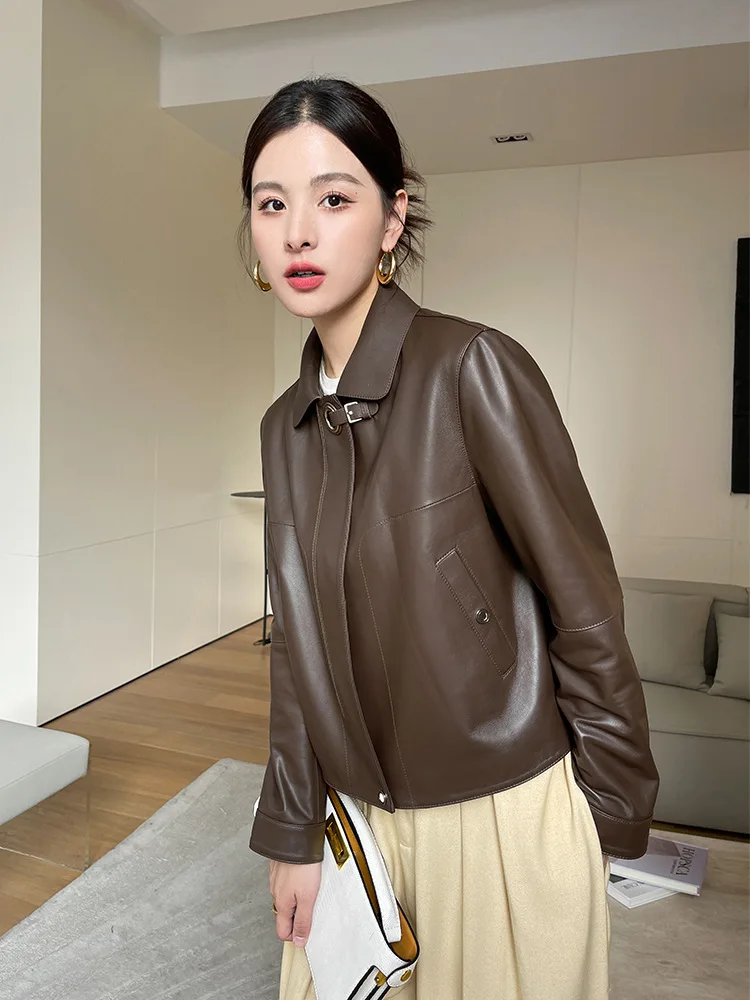 

2023 Высококачественная куртка из натуральной овчины, популярные модные женские короткие куртки из шкуры ягненка