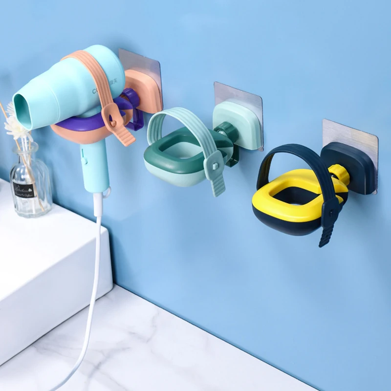 

Hands Free Hair Dryer Holder No Drill Blow Dryer Stand Rotatable Adjustable Hair Dryer Bracket Storage Rack Bathroom Accessories