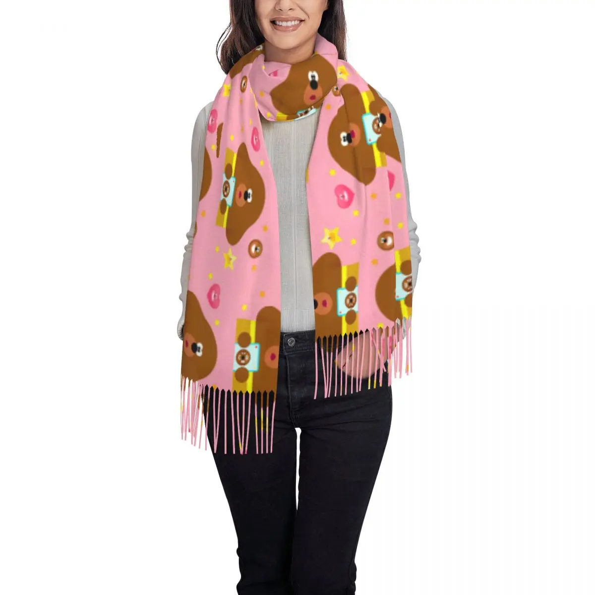 Женский шарф из пашмины H-Hey D-Duggees зимний теплый длинный