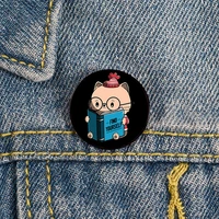 find yourself cat pin custom funny vintage brooches shirt lapel teacher bag cute badge cartoon pins for lover girl friends