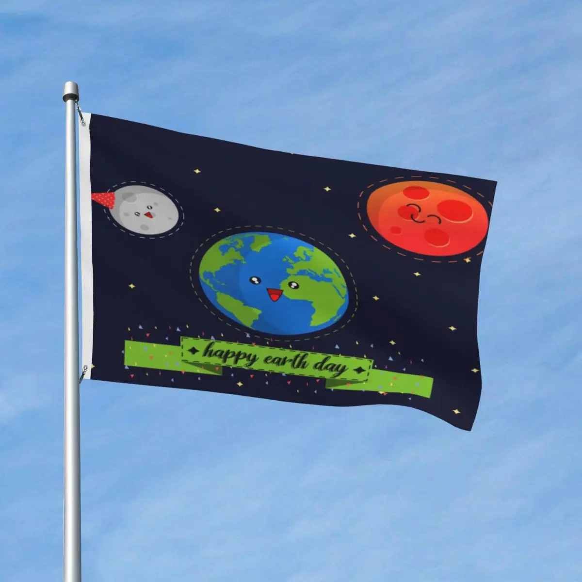 

Earth Day Flag Decor Modern Outdoor Lawn Fade Resistant Lightweight Delicate