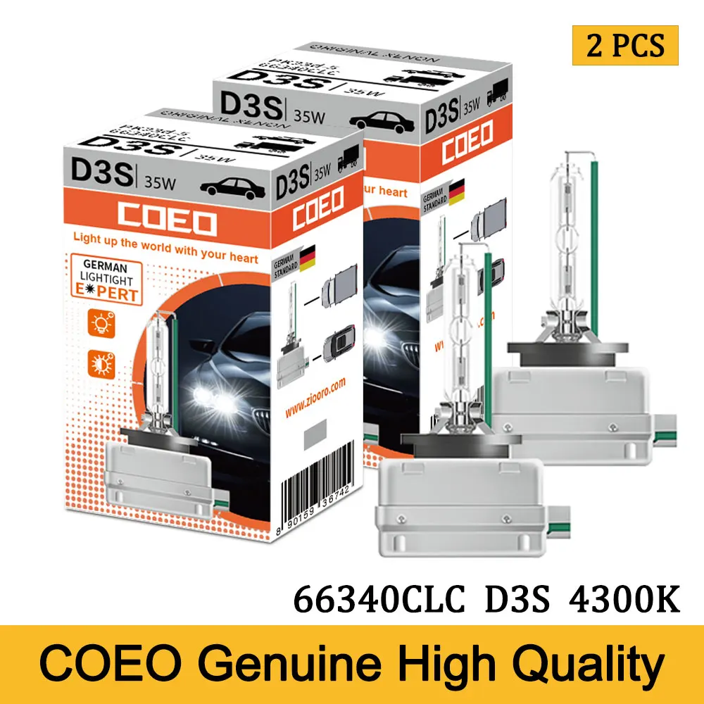 

D1S D2S D3S D4S COEO Ксенон 66140 66240 66340 66440 CLC HID Оригинальная автомобильная ксеноновая фара 4200K Стандартный белый свет, 2 шт.