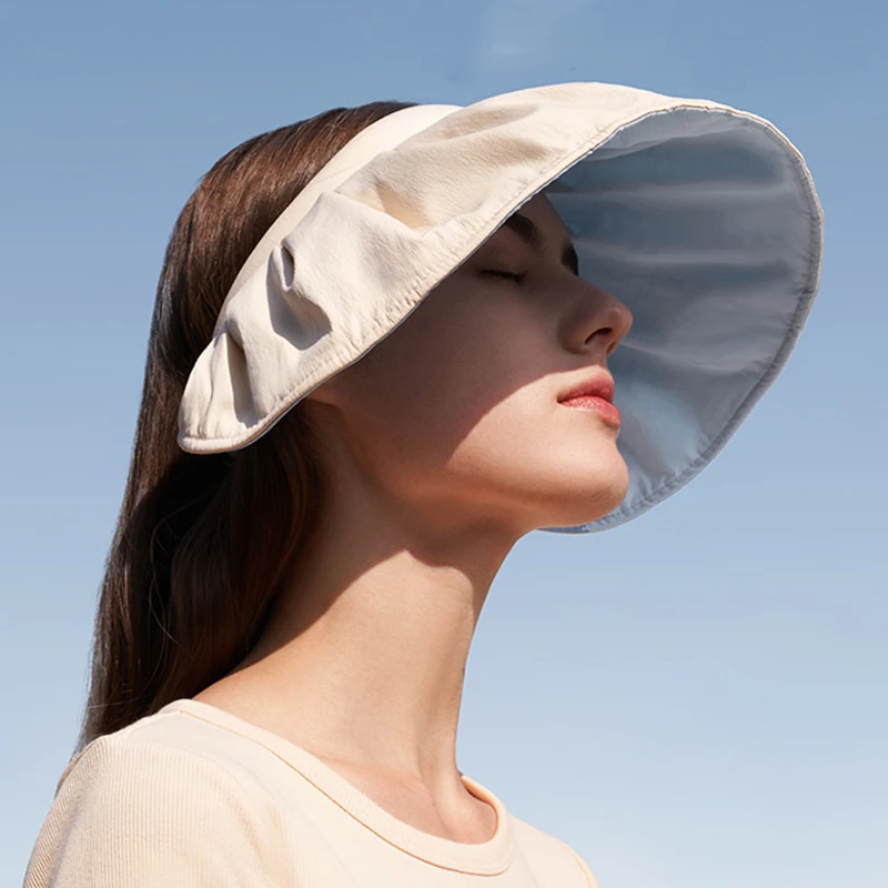 Foldable Shell Sun Hat Women's Summer Beach Cap Top Empty Summer Hats for Women