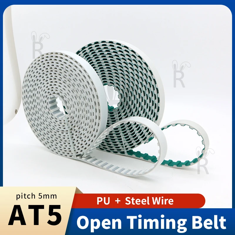 

AT5 Открытый ремень ГРМ Шаг = 5 мм Полиуретановый ремень ПУ Синхронный ремень Ширина 10 мм 15 мм 20 мм 25 мм 30 мм Ремень с лазерной гравировкой с ЧПУ AT5