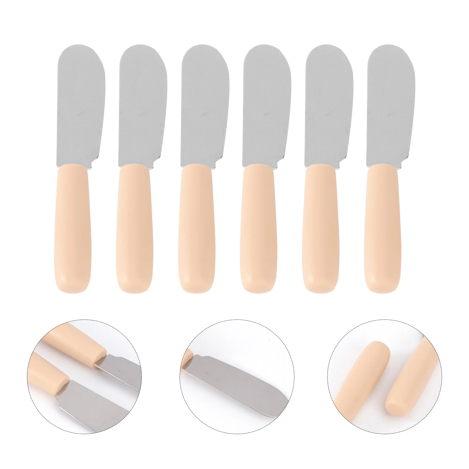 

Butter Spreader Knife Cheese Stainless Steel Sperater Knives Set Cold Spatula Jam Scraper Plastic Cake Metal Handle Cream