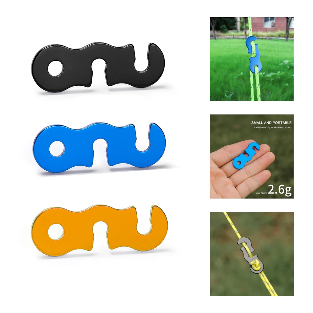 

10pcs/set Tent Rope Buckle Aluminum Alloy Outdoor Camping Parachute Cord Buckle Tensioners Fastener Travel Awning Buckles Tools