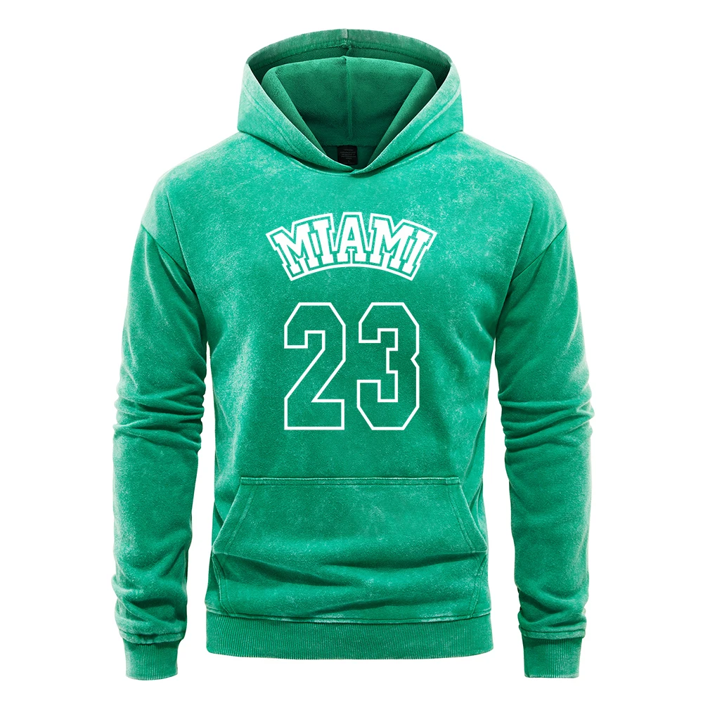 Майами 23 мужские потертые толстовки с буквенным принтом хлопковая уличная