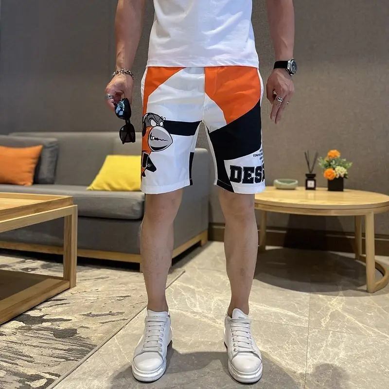 

Ice Silk Short Pants Men's Summer Thin Loose Straight Beach Casual Shorts