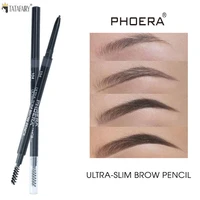 phoera ultra slim eyebrow pencil waterproof smudge eyebrows pen tattoo cosmetics dark brown grey color eye makeup cosmetic