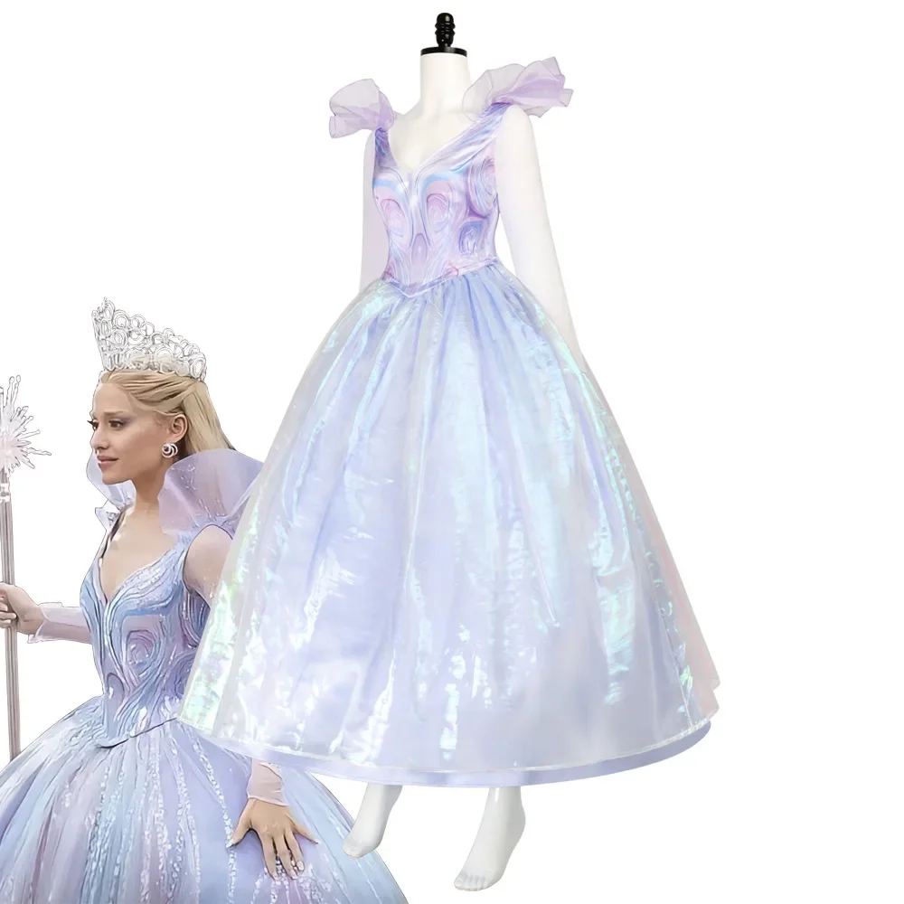 Фото Костюм для косплея на Хэллоуин Wicked Glinda из фильма, женское платье ведьмы, юбка принцессы, свадебная форма, маскарад, карнавальная одежда, наряд №4