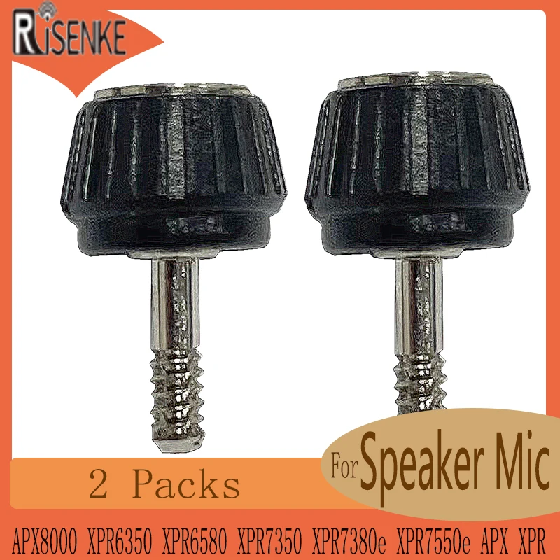 2 Packs Earpiece of Radios and Connector Locking Screw for Speaker Mic APX8000 XPR6350 XPR6580 XPR7350 XPR7380e XPR7550e APX XPR