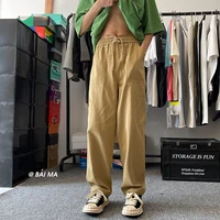 cotton cargo pants men fashion retro pocket casual pants menmen japanese streetwear loose hip hop straight pants mens trousers