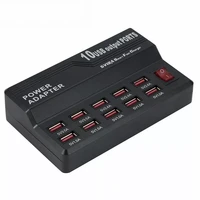 2022multi 10 port 12a 60w charger usb power quick charge station for iphone 7 5 5s 6 6s plus ipad lg samsung ac adapter