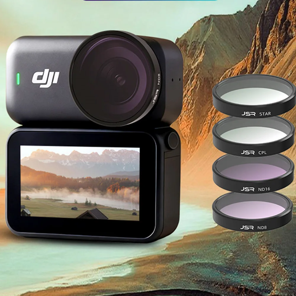 Фото OSMO NANO Glass UV CPL Star Night ND8 ND16 ND32 ND64 ND8PL ND16PL ND32PL ND64PL 1/4 Черная крышка фильтра для объектива тумана для DJI Osmo Nano №3