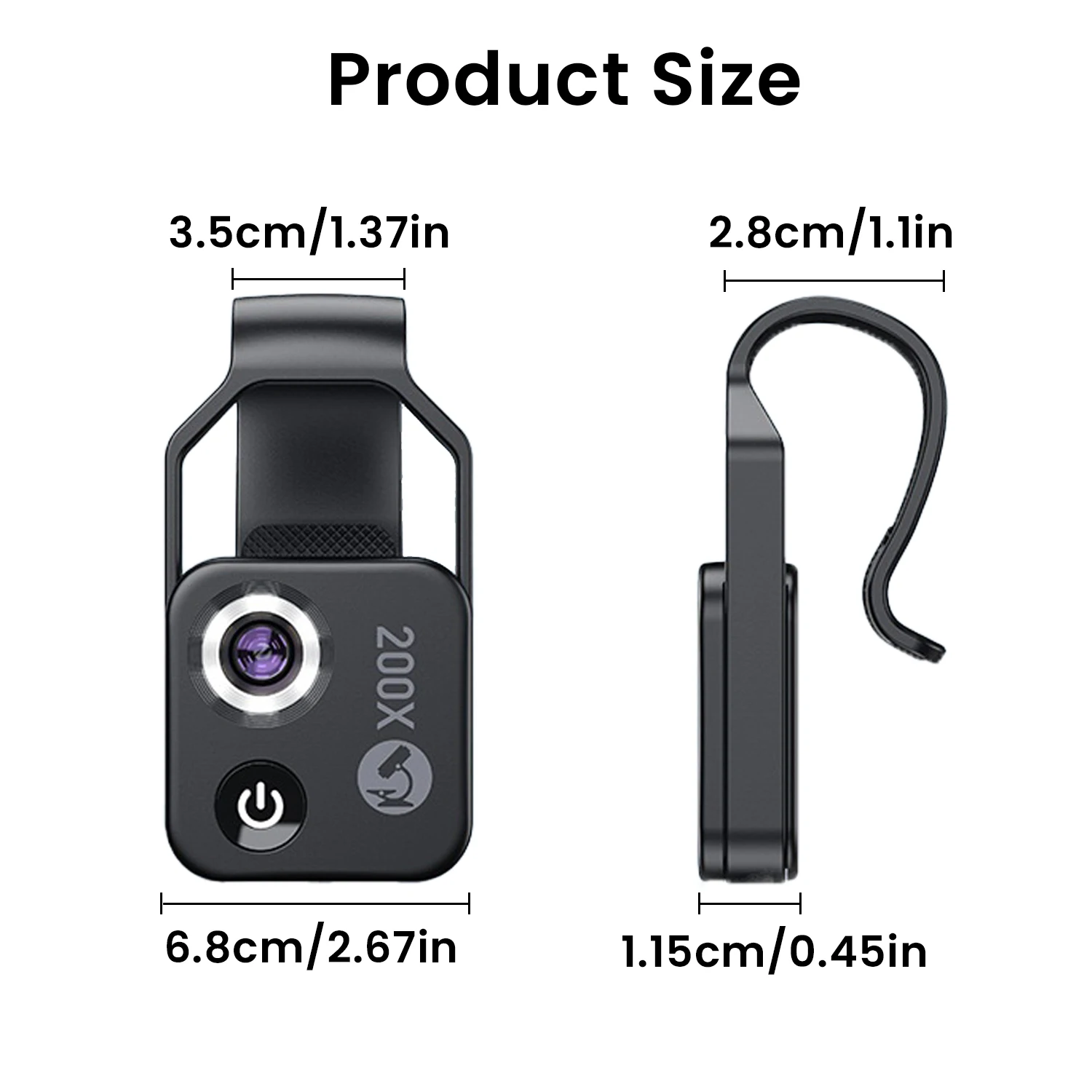 Портативный цифровой мини-микроскоп со светодиодной подсветкой и универсальным
