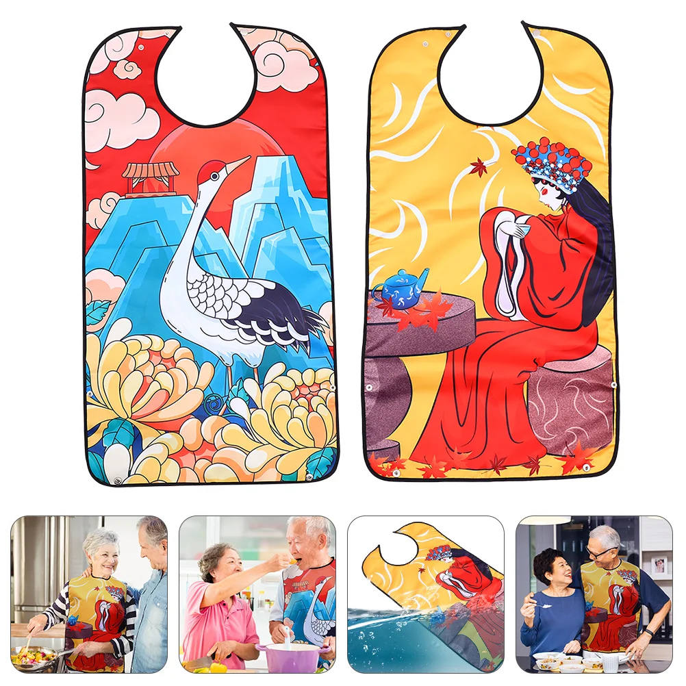 

Adult Bib Eeating Clothing Protector Elder Saliva Towel Waterproof Apron Nursing