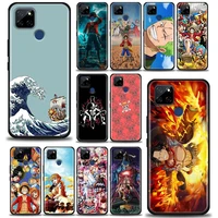 one piece for realme c1 c2 c21y c25 c12 case silicone cover anime luffy zoro ace phone case for oppo realme gt 5g gt2 neo2 coque
