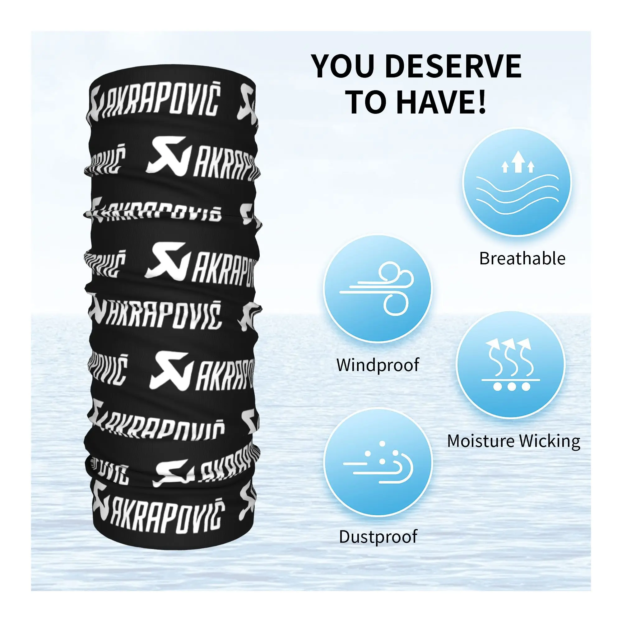 Изготовленная на заказ мотоциклетная бандана Akrapovics зимняя грелка для шеи