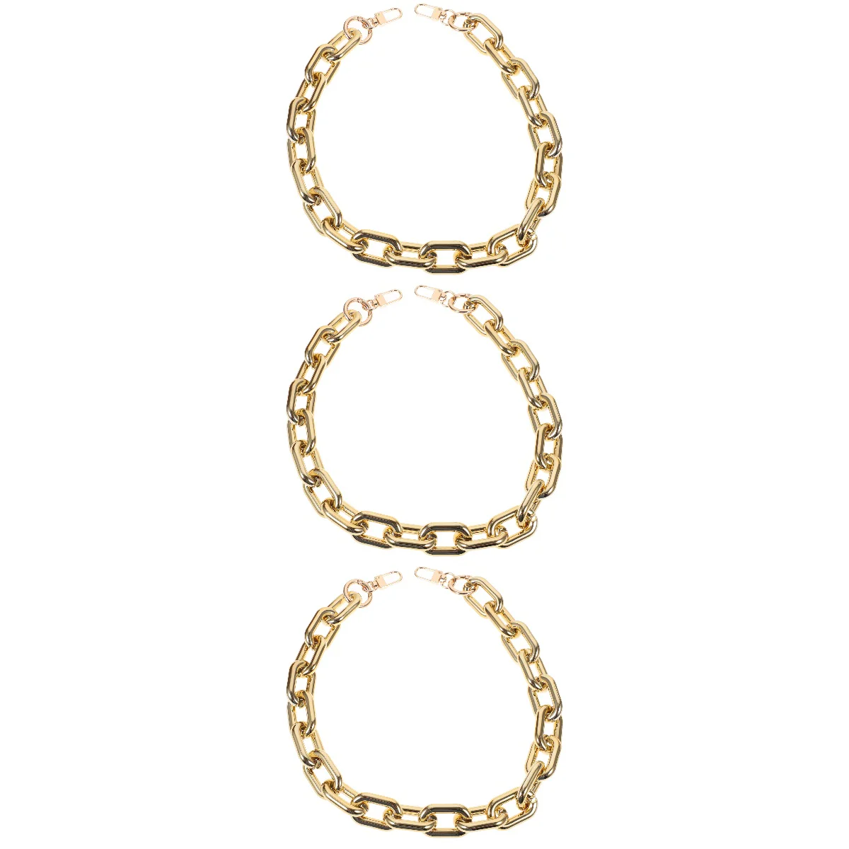 

3 Pieces Tote Purse Chain Strap Crossbody Wallet Purse Chain Bag Chains Handbags Wallet Chain The Chain All Match Bag Chain Belt