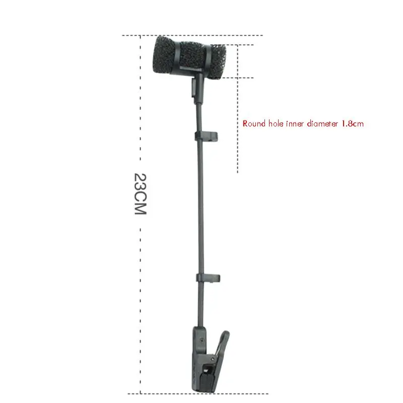 Microphone Instrument Mount Gooseneck Instrument Microphone Bracket Clip Instrument Saxaphone Microphone for Stage Performance