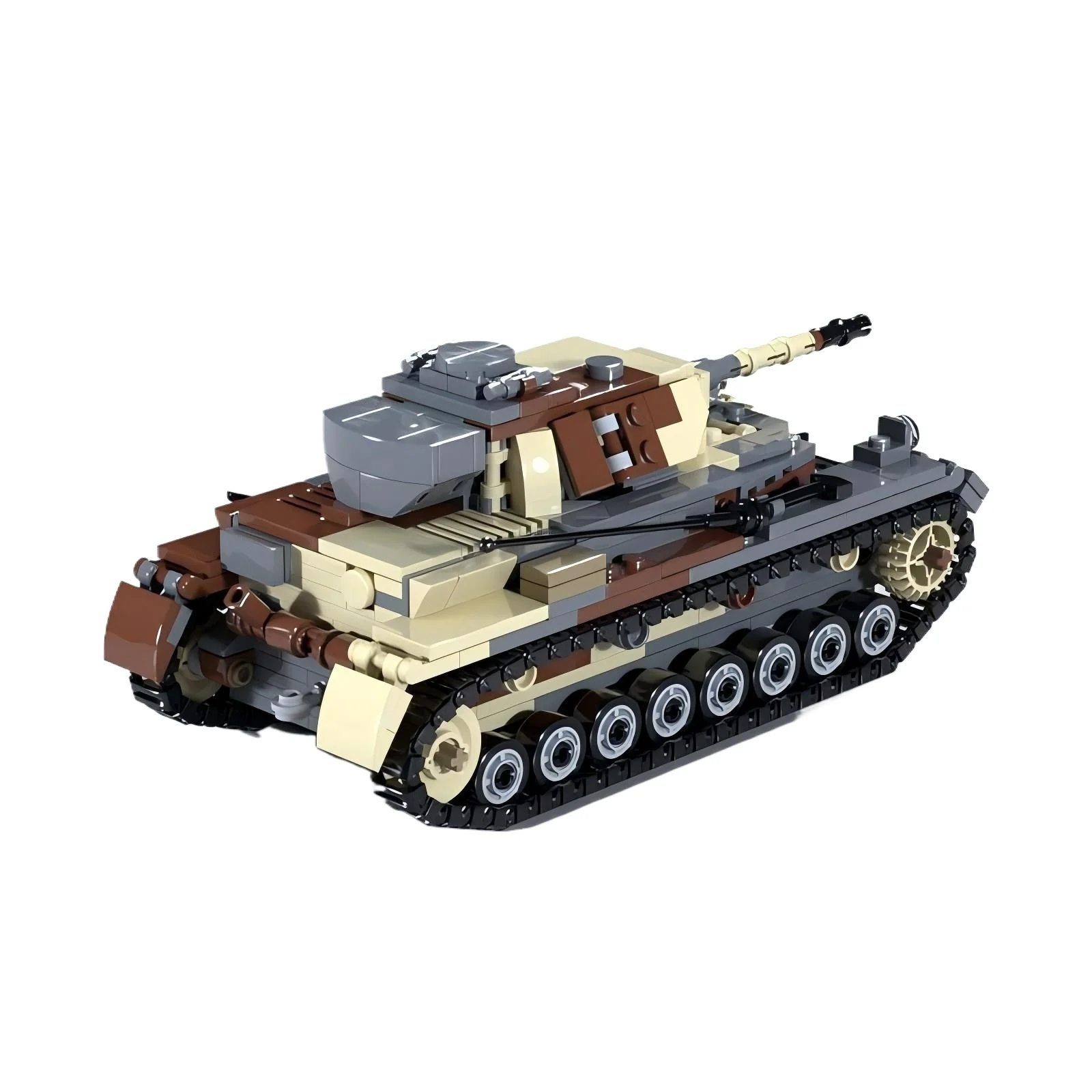 Креативный конструктор серии Military: Немецкий танк Panzer IV D-типа, MOC, детские сборные игрушки, подарок на день рождения для мальчика, украшение (art.: 3920d4deb00fc) - 3920d4deb00fc