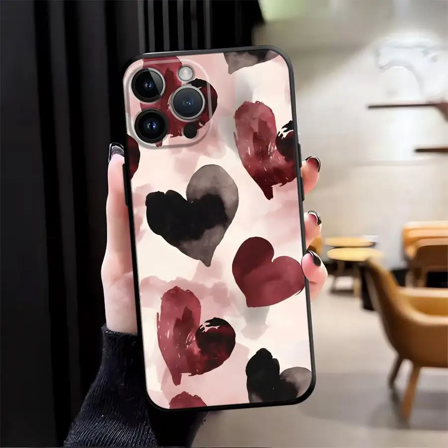Фото Мягкий чехол для телефона с рисунком любви для iPhone SE 7 8 14 X XS XR 11 17Air 12 15 Plus 13 Mini 17 16 Pro Max №2