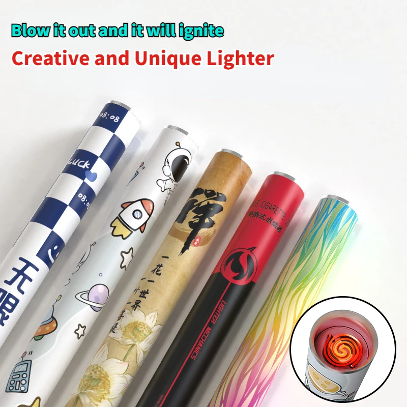 Креативная выдувная зажигалка Новый портативный воспламенитель модный
