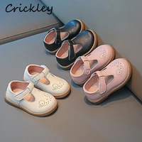 solid baby girls flats shoes pu hollow out moccasins shoes for children toddler spring non slip kids toddler mary jane shoe