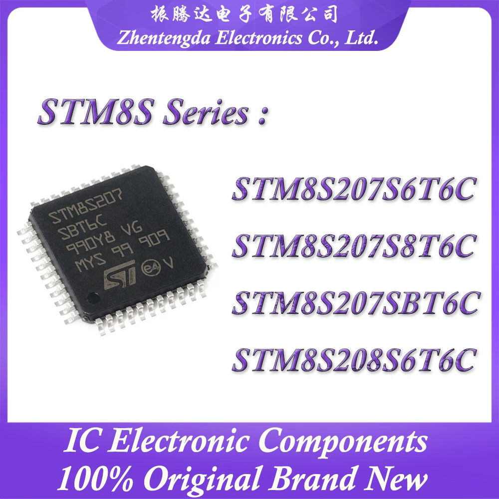 STM8S207S6T6C STM8S207S8T6C STM8S207SBT6C STM8S208S6T6C STM8S207 STM8S208 STM8S STM8 STM IC MCU Chip LQFP-44 | Электронные