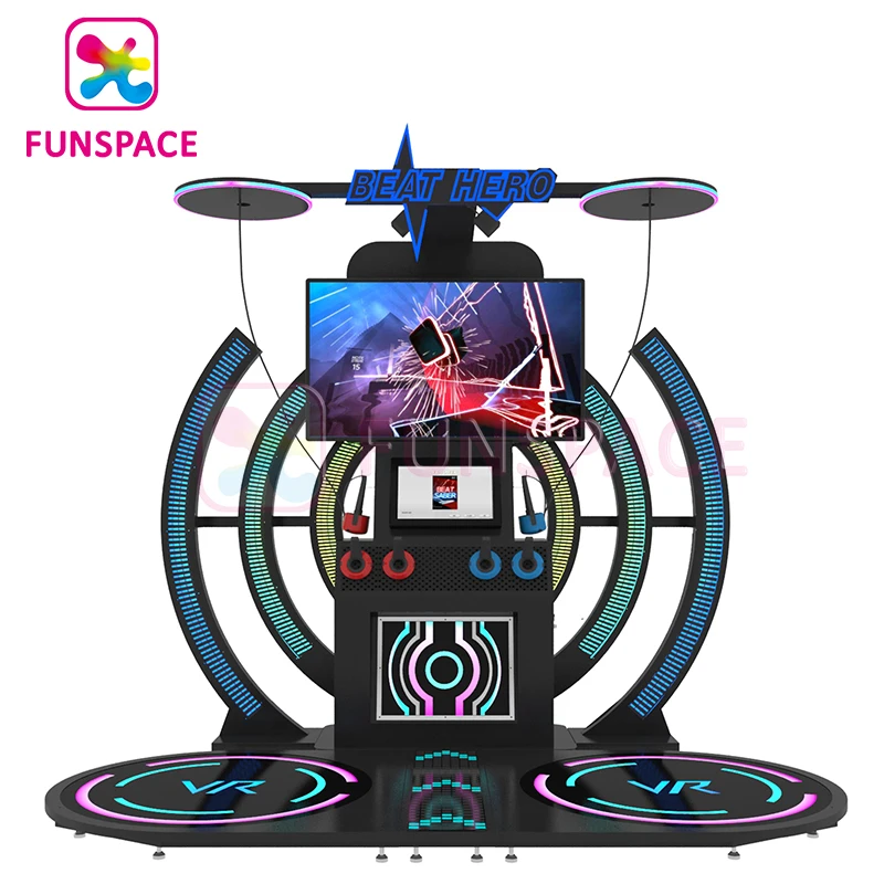 Фото Интерактивный VR-симулятор Funspace с монетоприемником, 9D VR, музыкальными инструментами и танцевальными играми для 2 игроков №4