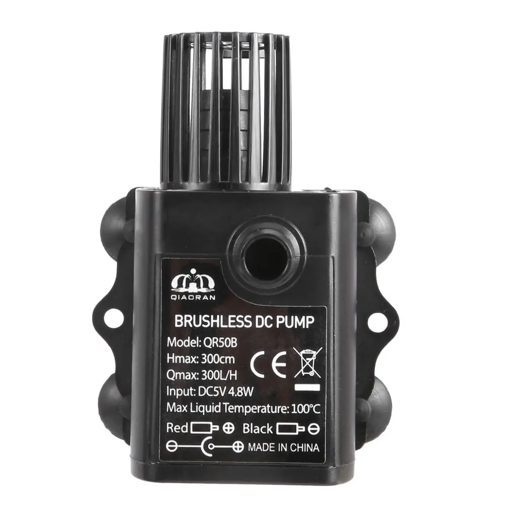 

Decdeal Ultra-quiet Brushless DC USB Water Pump 5/12V 2.4-10W 250-400L/H Lift 300cm Submersible Fountain Aquarium Circulating