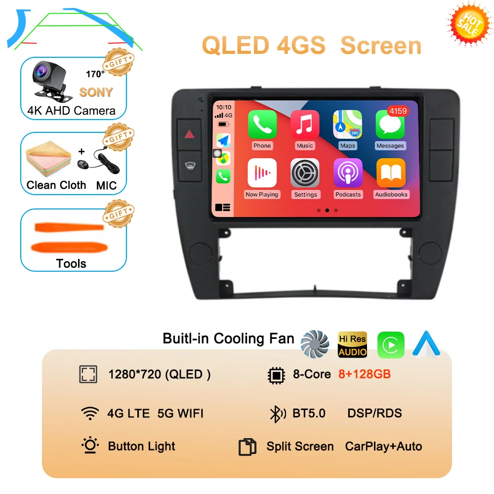 

Android 15 Мультимедиа для Volkswagen Passat B5 2000-2005 Навигация GPS Carplay Радио Авто Экран Wi-Fi Мультимедиа Без 2din DVD