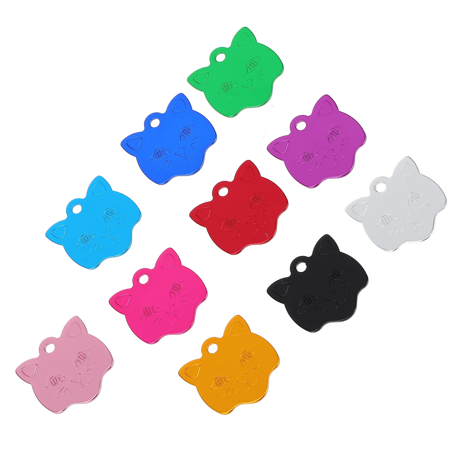 

10 Pcs Pet Tag Dog Charms Address Tags ID Puppy Collars Small Puppies Personalized Aluminum Oxide