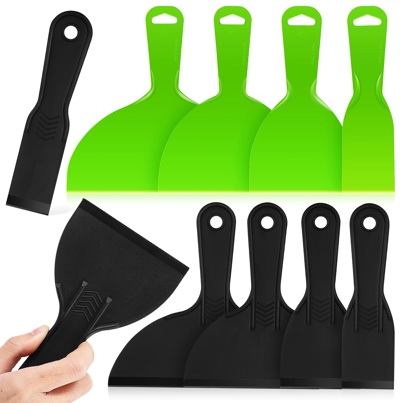

Putty Spatulas Scraper Scratchers Tool Wall Flat Painters Spatula Handle Spackling Patching Spreader Scrapers Installation