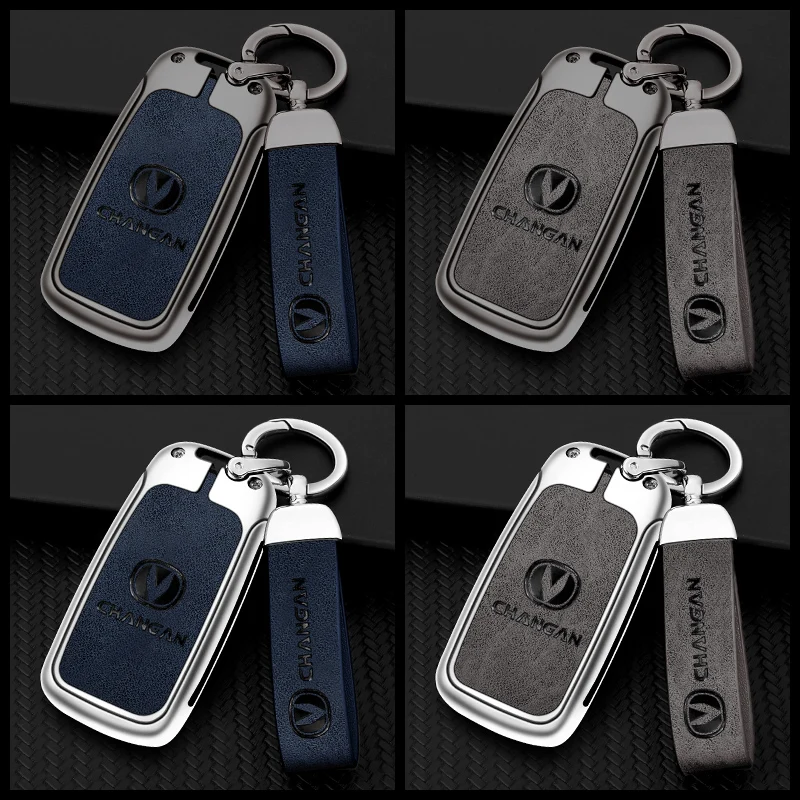 Zinc Alloy Car Key Case Full Cover for Changan Ease XT CS15 CS55 CS75 Protection Keychain Keyless Set Shell Buckle Accessories