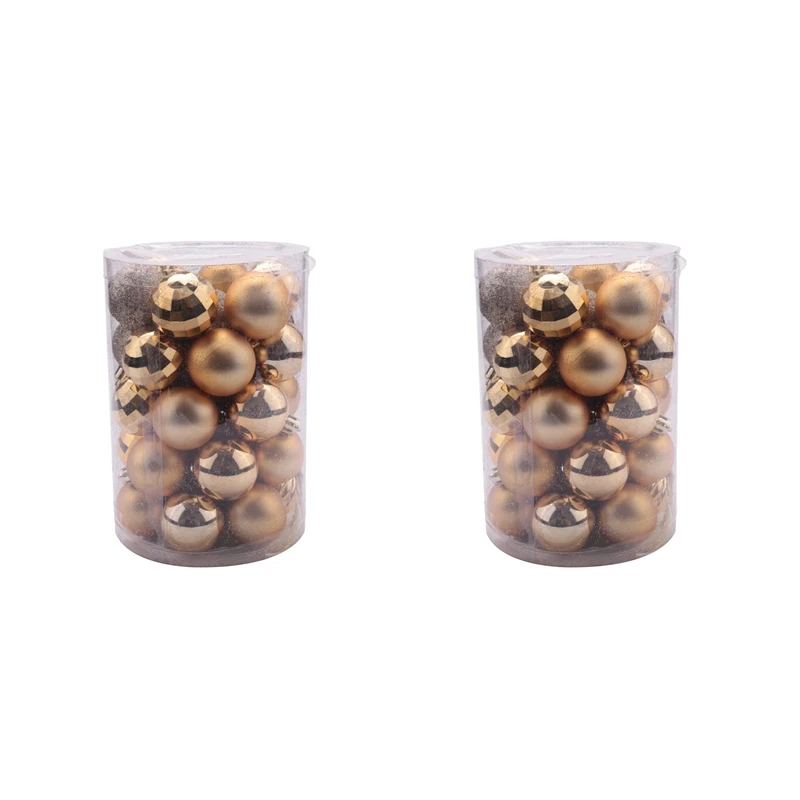 

68 шт., 40 мм, оформление для рождественской елки, искусственное украшение (золото)