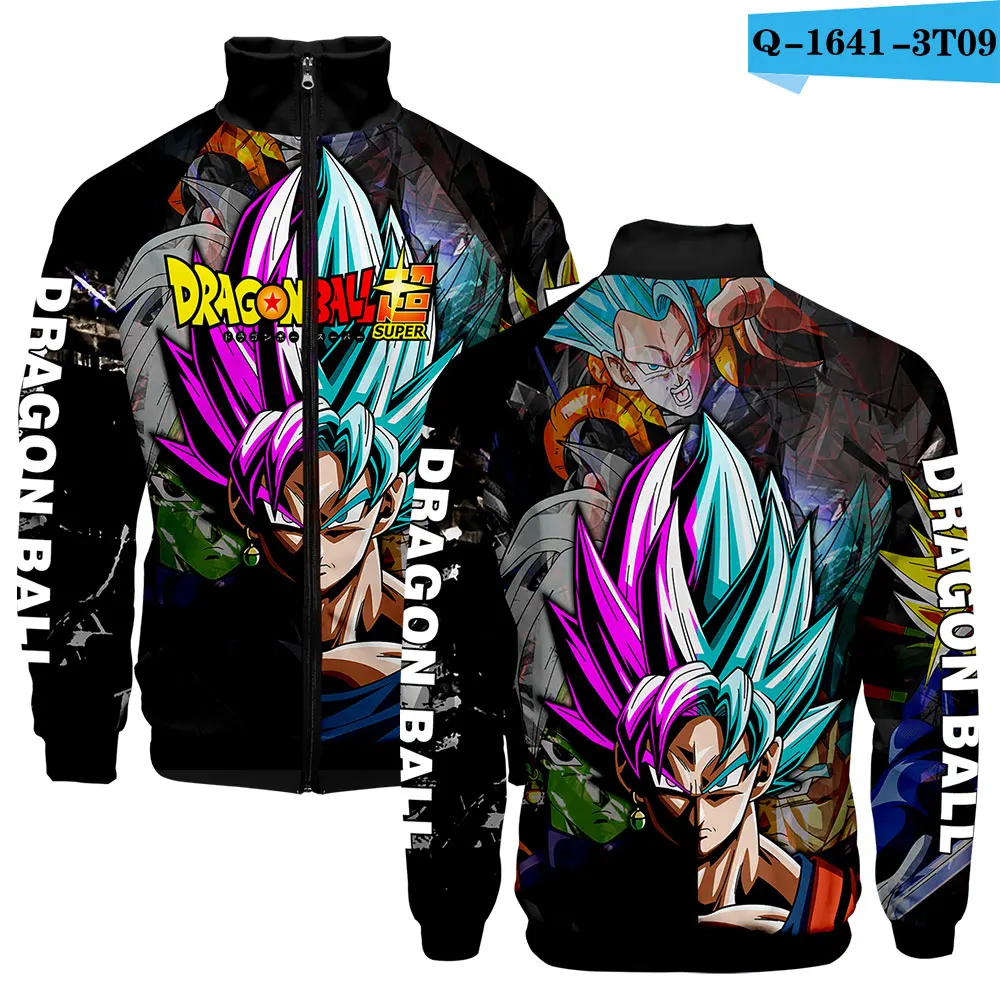 

DBZ Anime 3D Stand Collar Jacket Men/Women's Harajuku Hip Hop Hoodie Casual Goku Boy's Zipper Sweatshirt Coat Cosplay Clothes