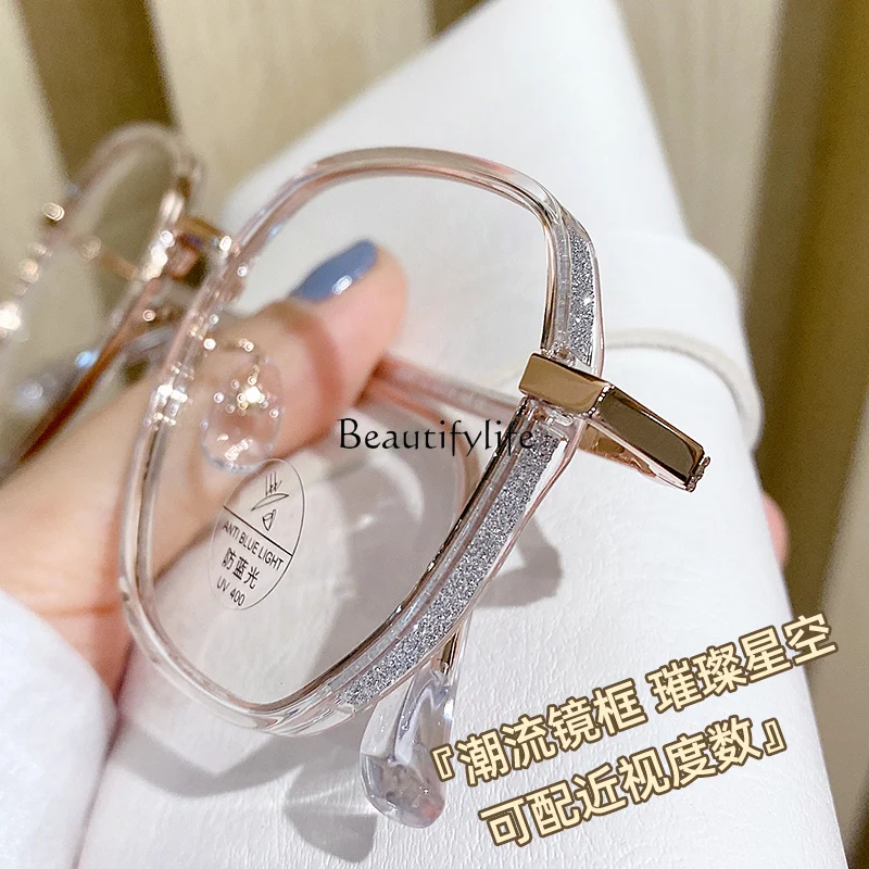 Прозрачные очки для близорукости могут быть оснащены градусами большая оправа