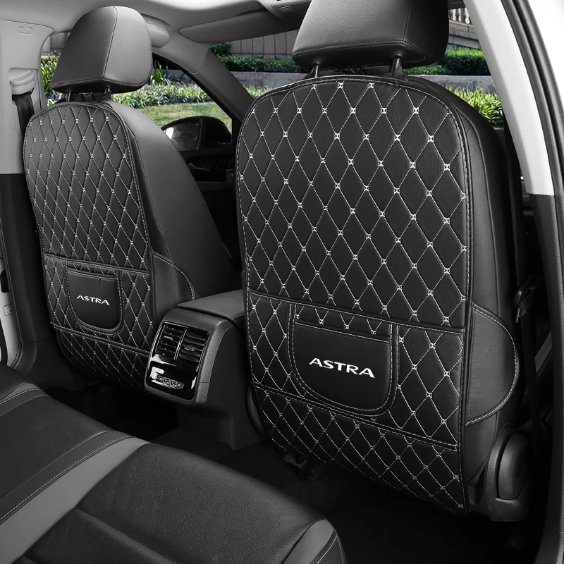 

PU Leather Car Seat Back Cover Protector Anti Kick Pad For Opel Adam Astra Combo Corsa Crosslandx Grandland Insignia Meriva