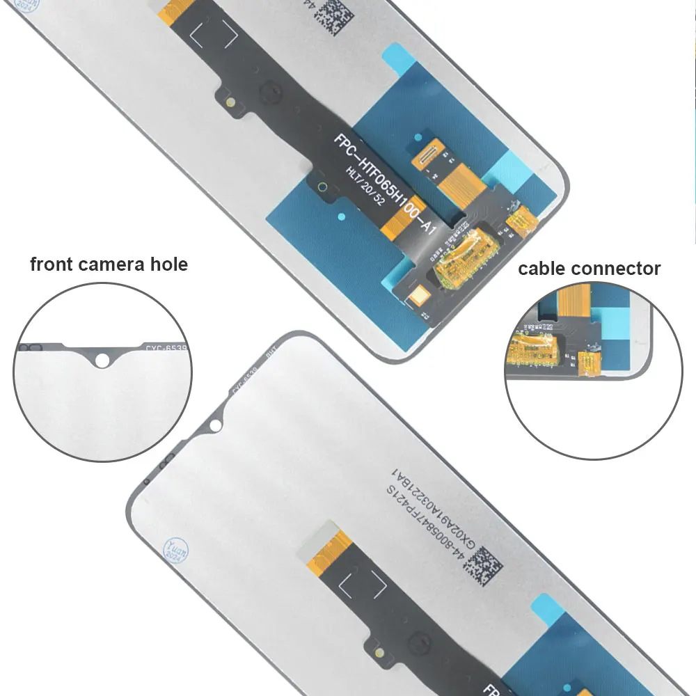 Фото Подходит для Motorola Moto E7 Power: компонент цифрового преобразователя сенсорного экрана LCD, комплект для ремонта задней крышки LCD-дисплея. №4